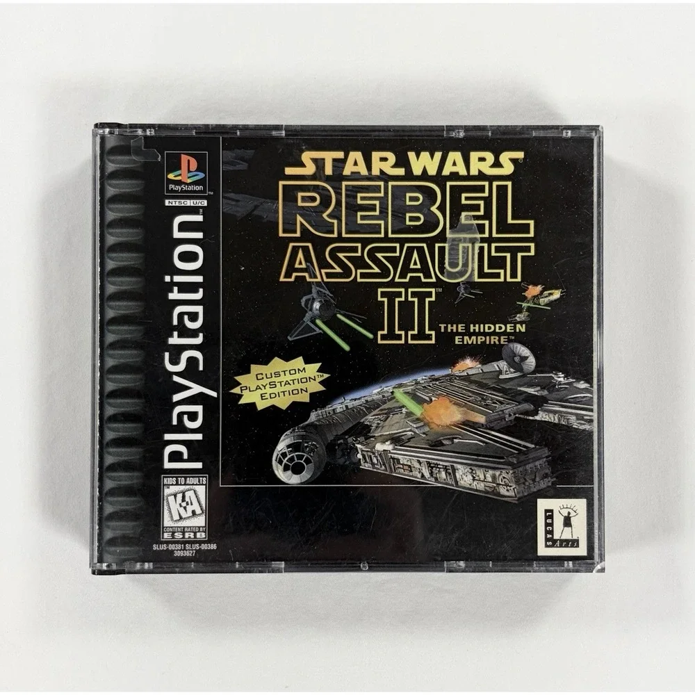 Star Wars Rebel Assault II The Hidden Empire‎ PS1 PlayStation 1 1996 Black Label